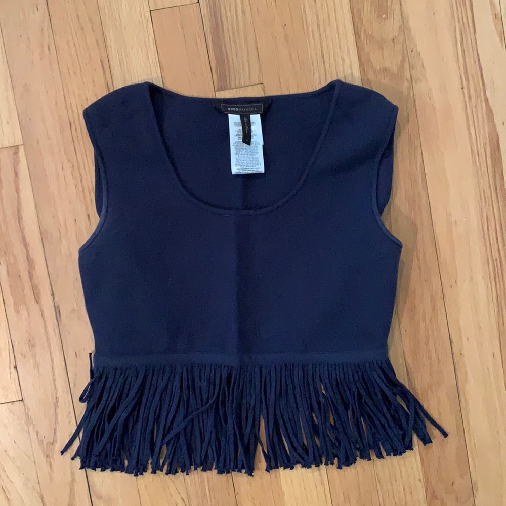 BCBG Fringe Crop Top